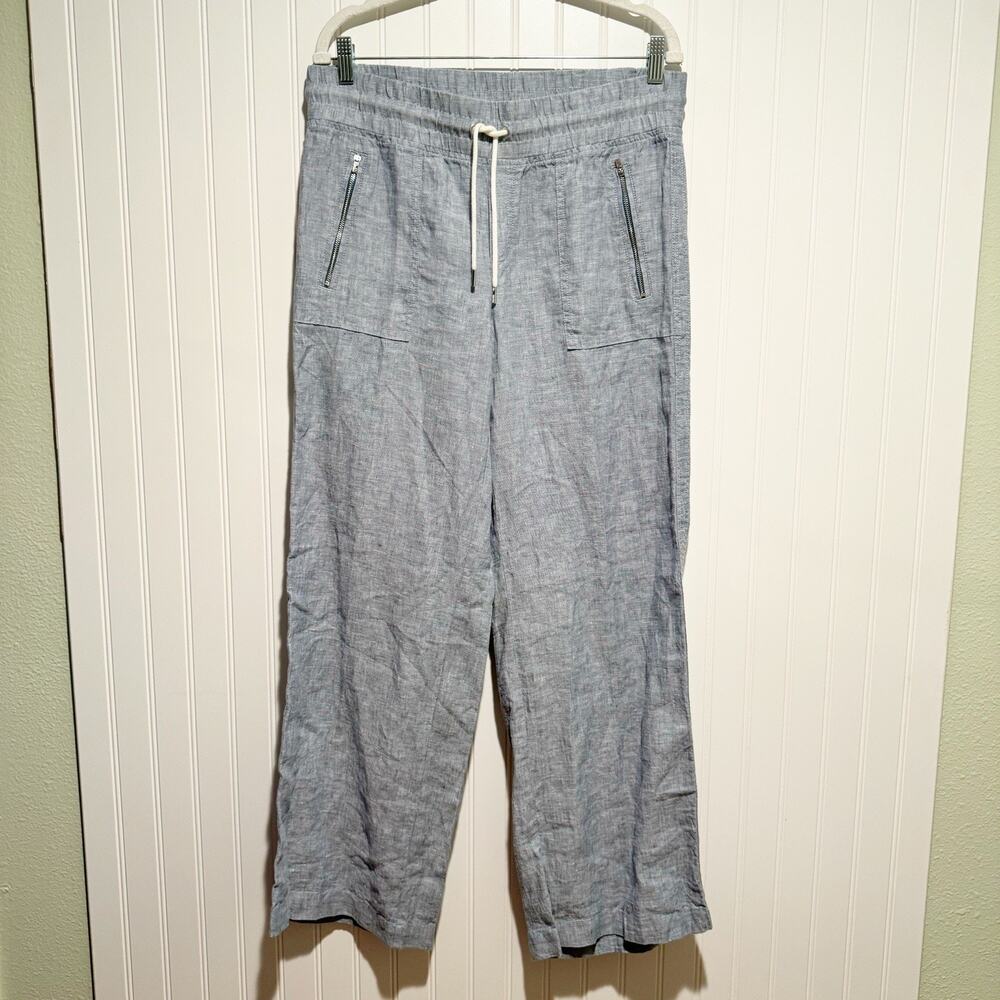 Athleta Cabo Linen Wide Leg Pants Size 8 - Picture 2 of 6